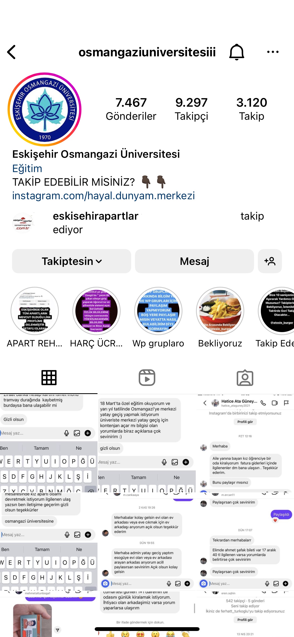 Osmangaziuniversitesiii Instagram Sayfası